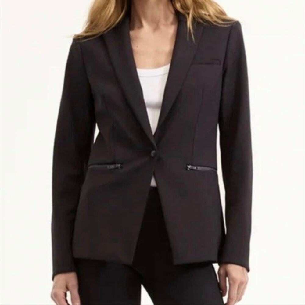 Ivanka Trump Black Open Front Blazer Jacket Polyester Size 16 #521